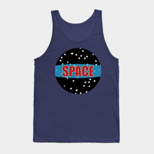 Space stars typography design Tank Top